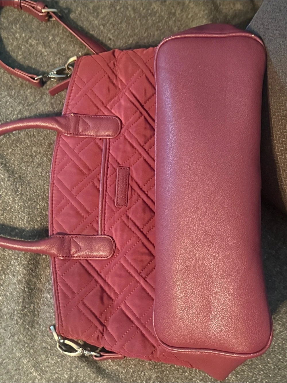 Vera Bradley Quilted Hobo Satchel in Wine